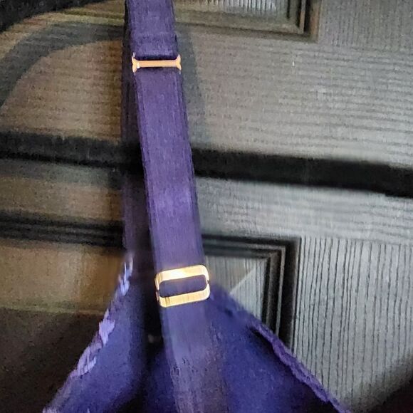 Savage X Fenty Floral Lace Plunge Push Up Bra in Deep Periwinkle Blue - Picture 13 of 16